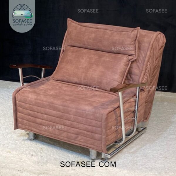 کاناپه تخت خواب شو مدل پانیذ دسته فلزی
