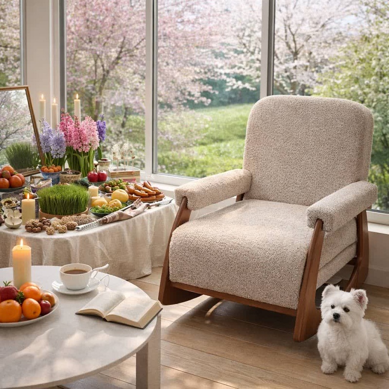 sandali-rak-pinteresti صندلی راک چوبی گهواره ای مدل شیلا - Image 1